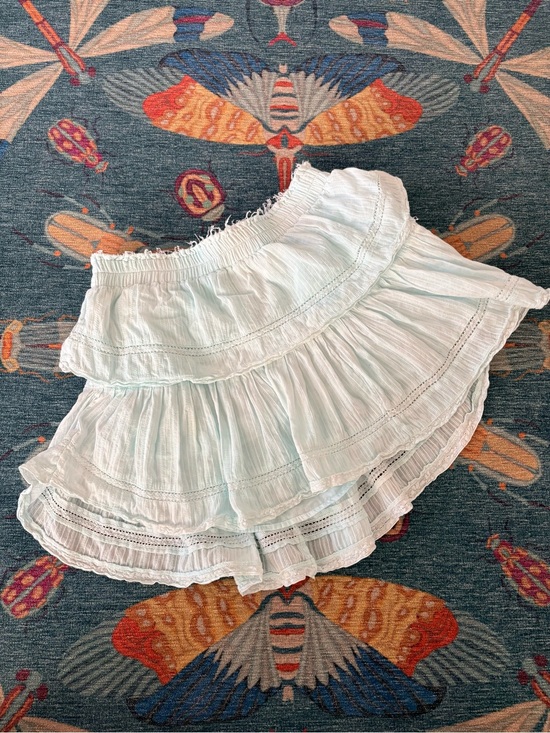 LoveShackFancy Dresses & Skirts - Super cute LoveShackFancy tiered heritage skirt in minty blue wash M